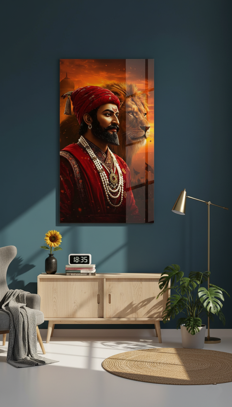 chatrapati shivaji maharaj red acrylic frame chatrapati shivaji maharaj red acrylic frame