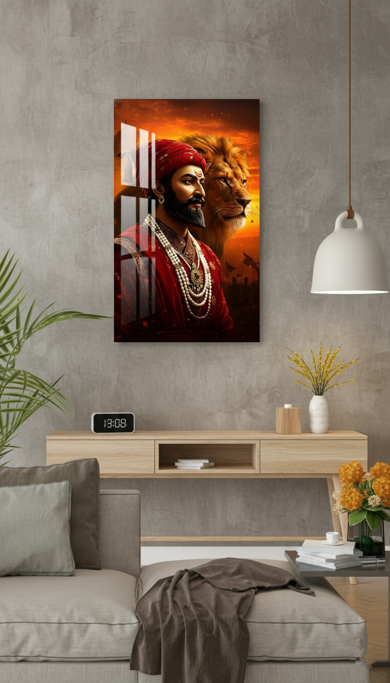 chatrapati shivaji maharaj red acrylic frame chatrapati shivaji maharaj red acrylic frame