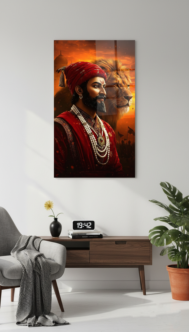 chatrapati shivaji maharaj red acrylic frame chatrapati shivaji maharaj red acrylic frame